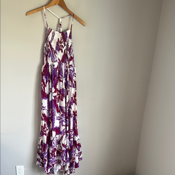 NEW Free People Heat Wave Tropical Printed Maxi Slip Dress Small - Picture 2 of 12